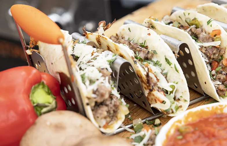 Stainless Steel Taco Rack Holder with Handles (FREE & FAST SHIPPING)