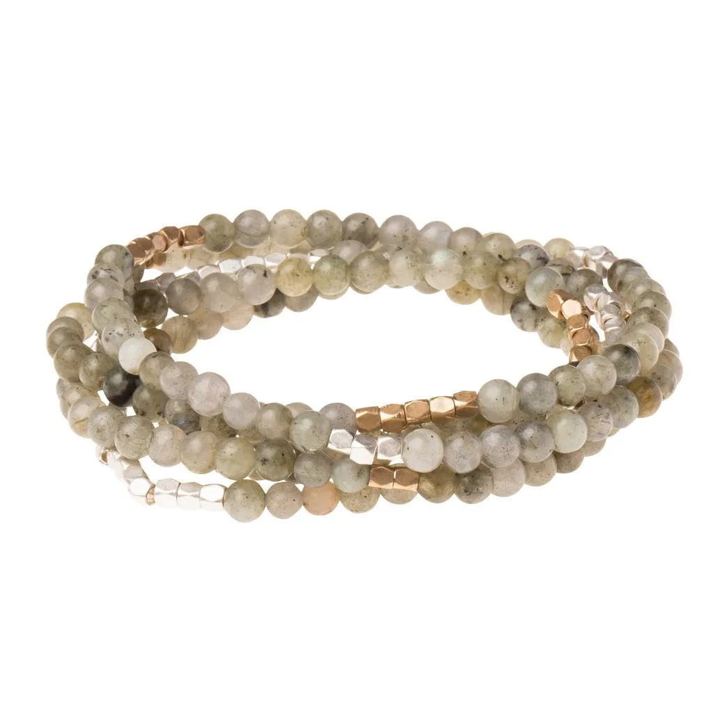 Stone Wrap Bracelet/Necklace: Labradorite