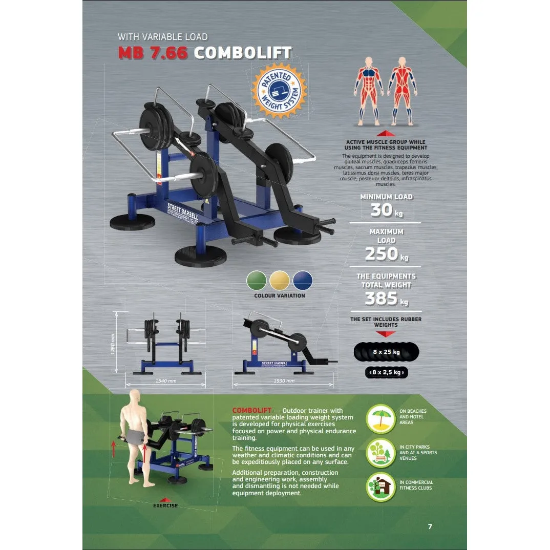 Street Barbell USA Combo Lift (Dead Lift) (Outdoor Gym Equipment)