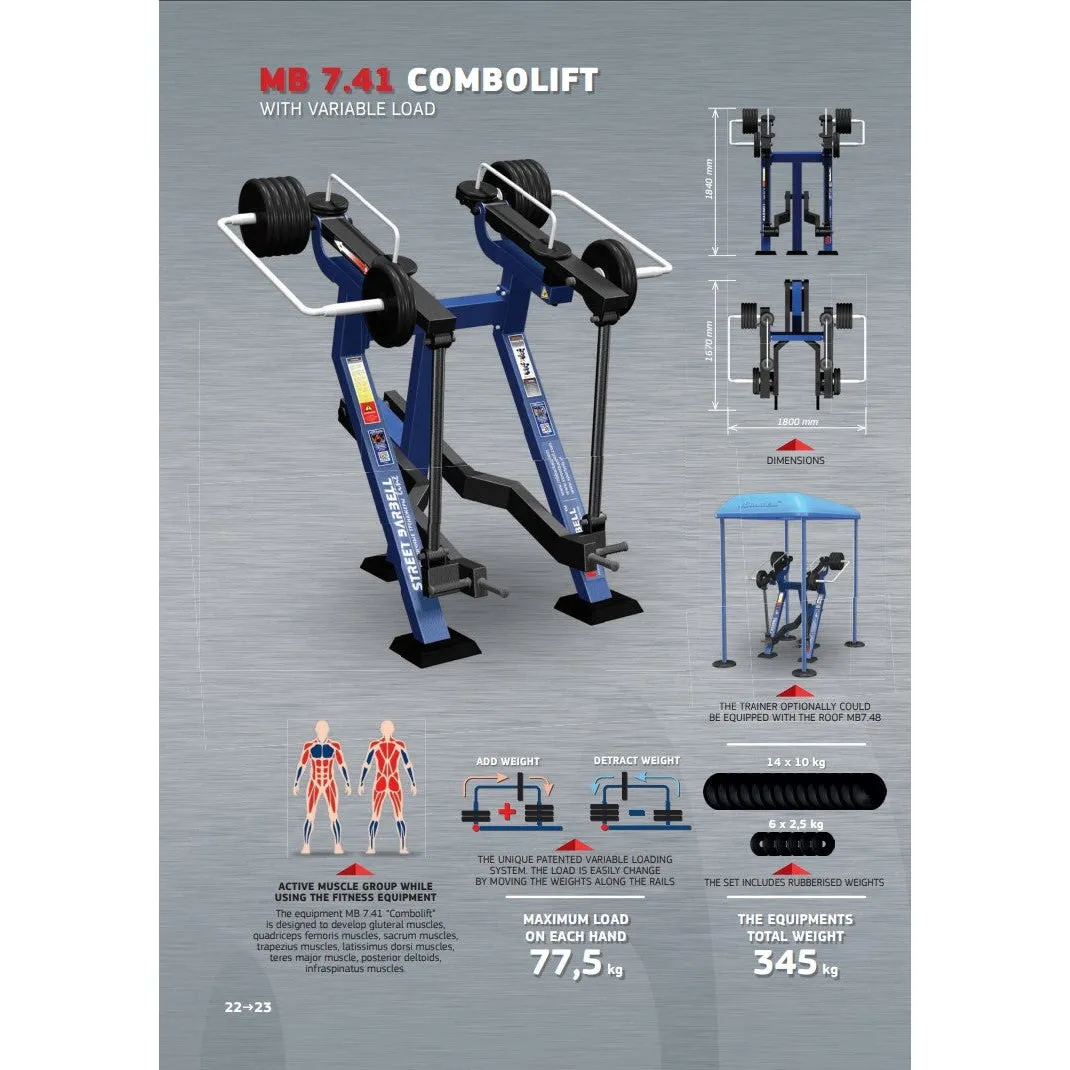 Street Barbell USA Combo Lift (Outdoor Gym Equipment)