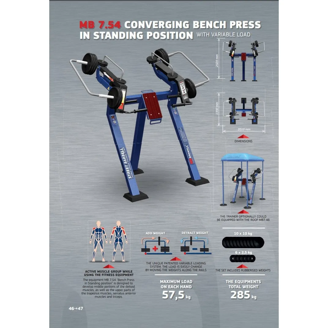 Street Barbell USA Convergent Vertical Press (Outdoor Gym Equipment)