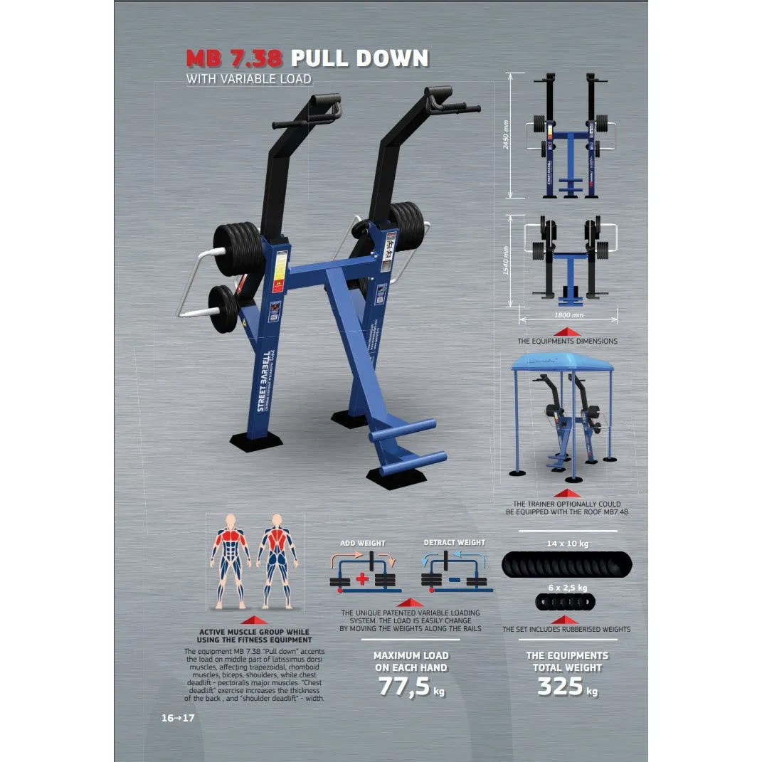 Street Barbell USA Lat Pull (Outdoor Gym Equipment)