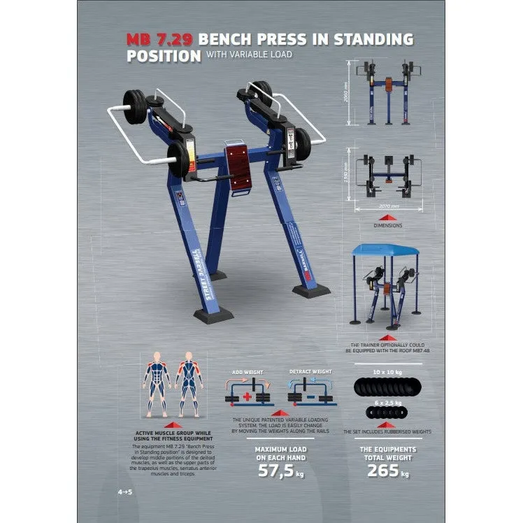 Street Barbell USA Vertical Press (Outdoor Gym Equipment)