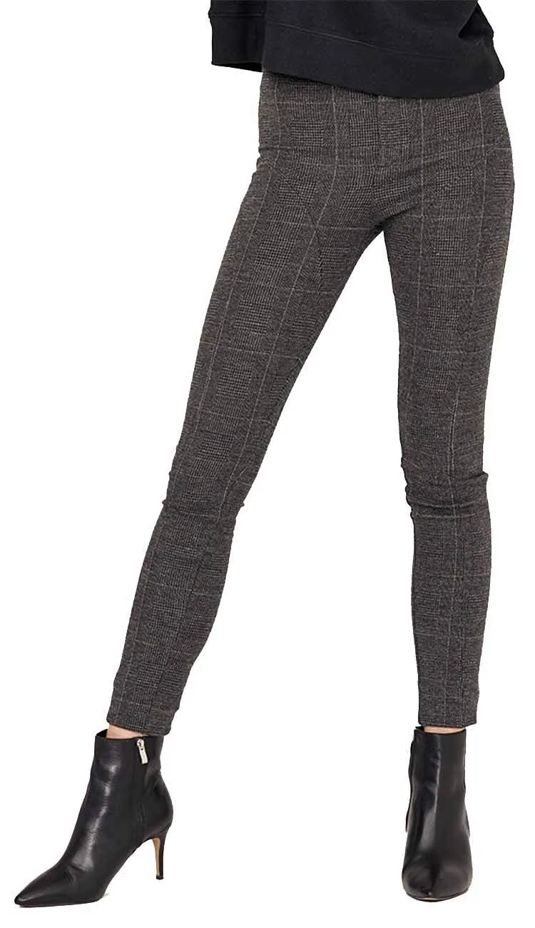 Stretch Plaid Trouser Cigarette Pant