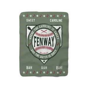 Sweet Caroline Dirty Water Fenway Sherpa Fleece Blanket