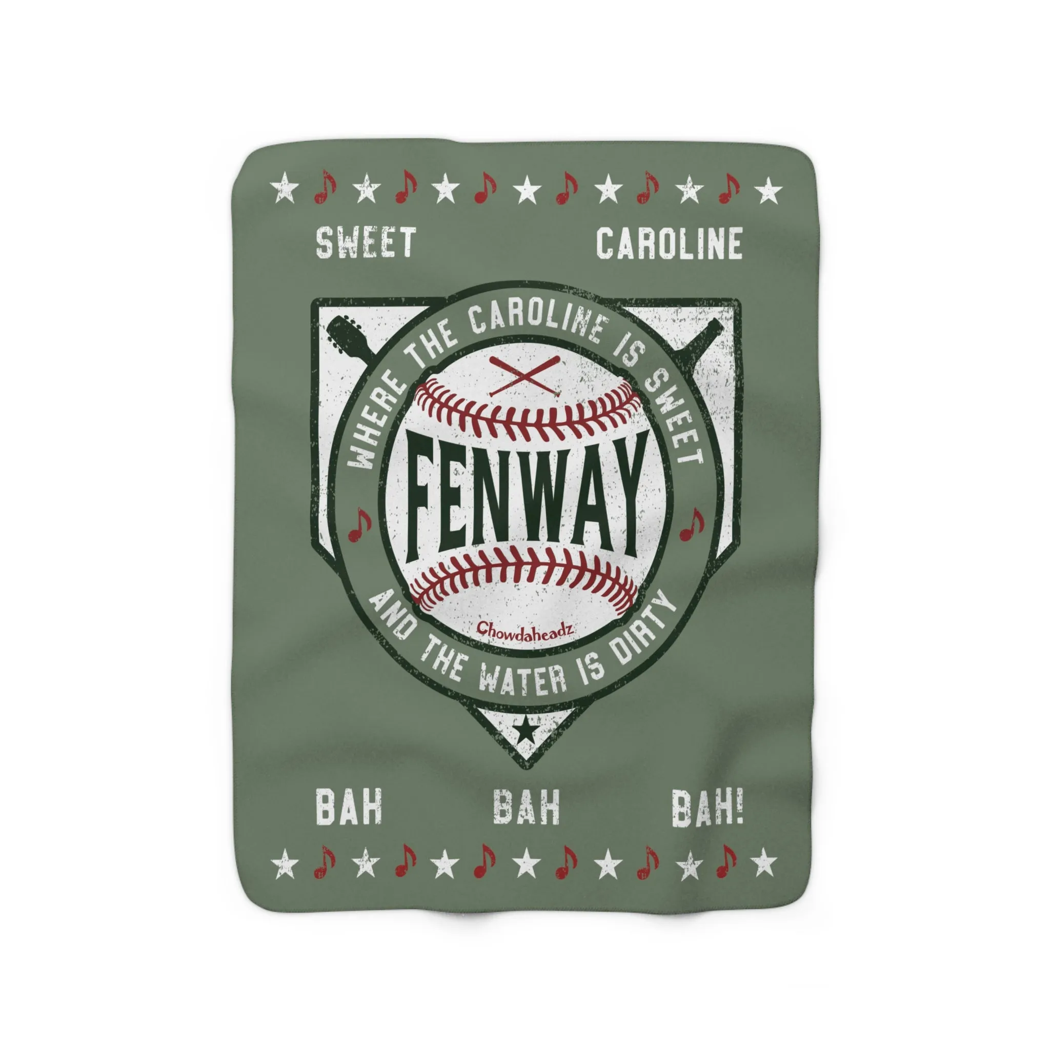Sweet Caroline Dirty Water Fenway Sherpa Fleece Blanket