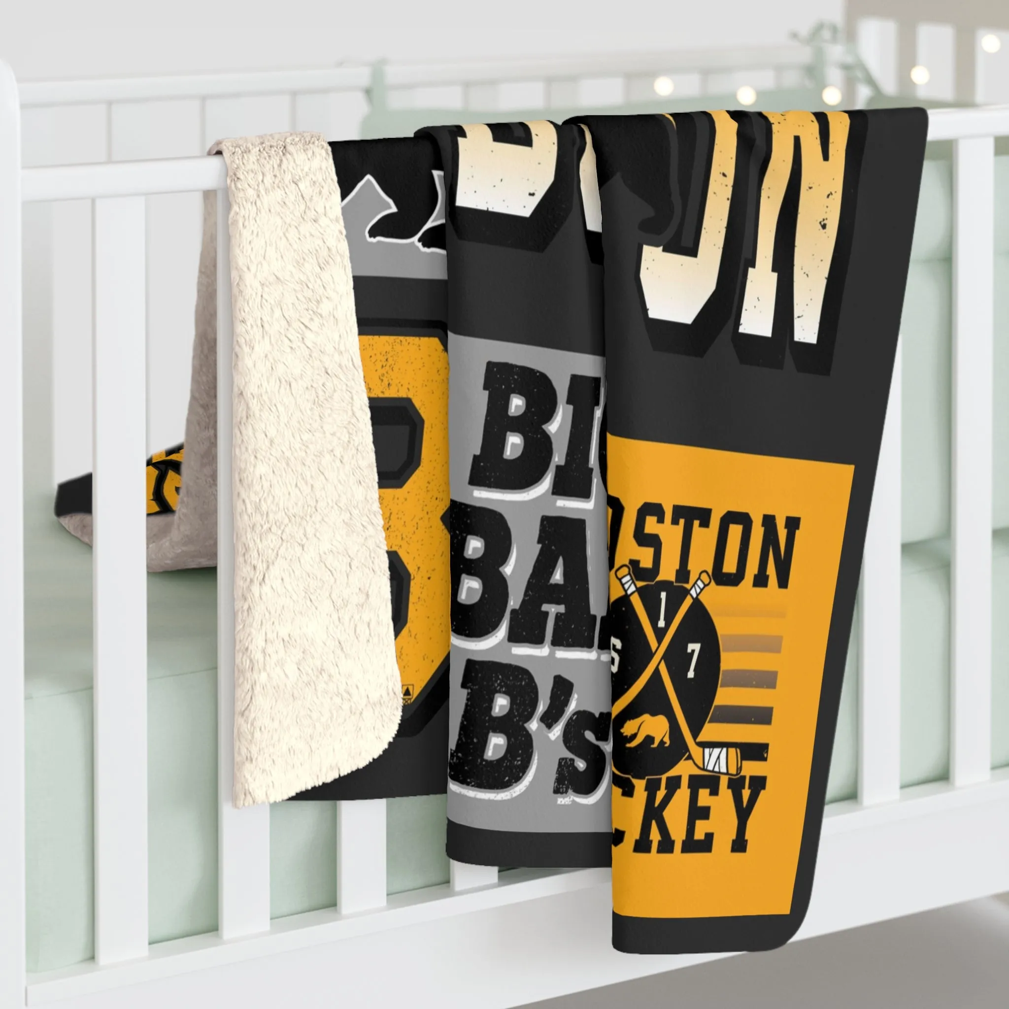 The Best of Black & Gold Sherpa Fleece Blanket