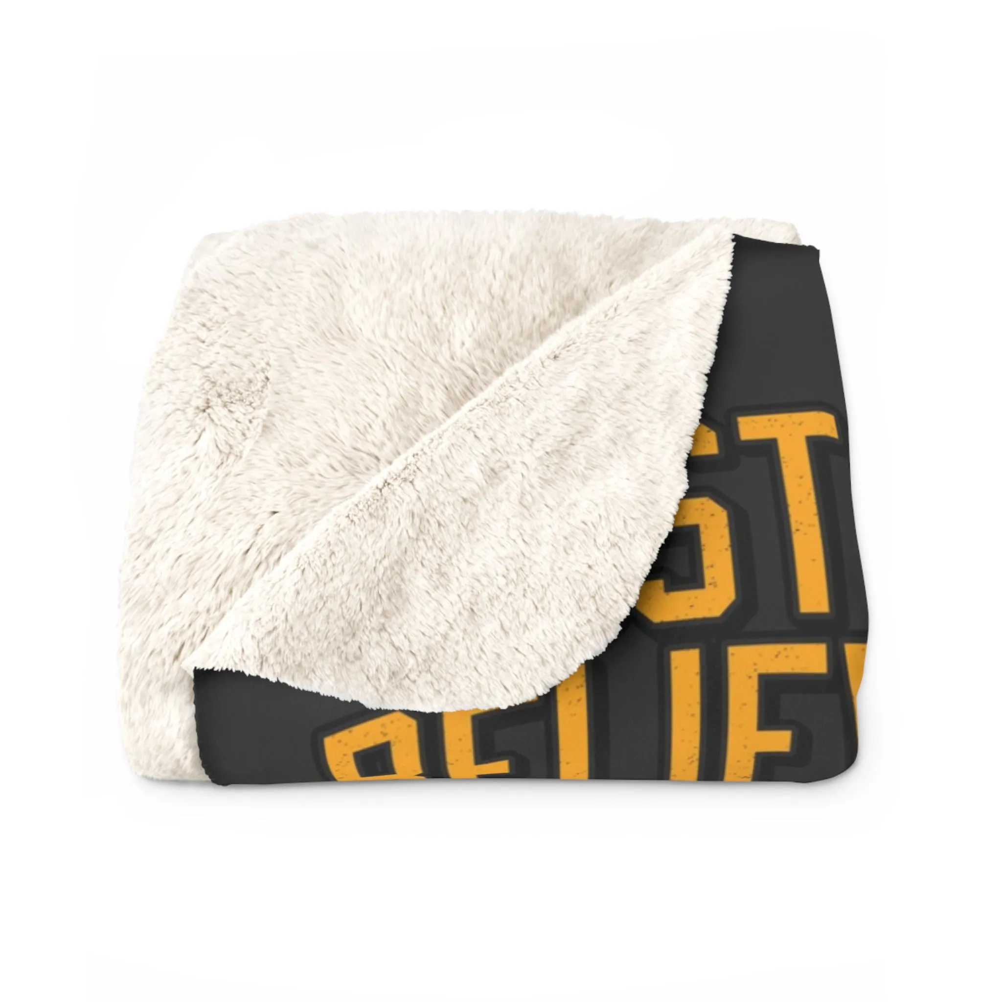The Best of Black & Gold Sherpa Fleece Blanket