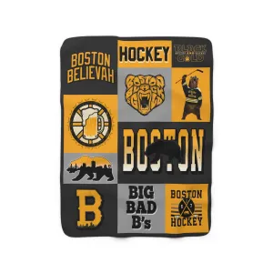 The Best of Black & Gold Sherpa Fleece Blanket