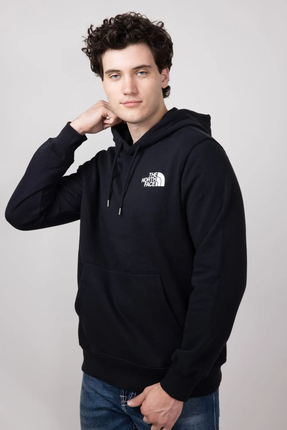 The North Face Box Logo Hoodie for Men in Black/Blue | NF0A7UNS-ODY-BLK