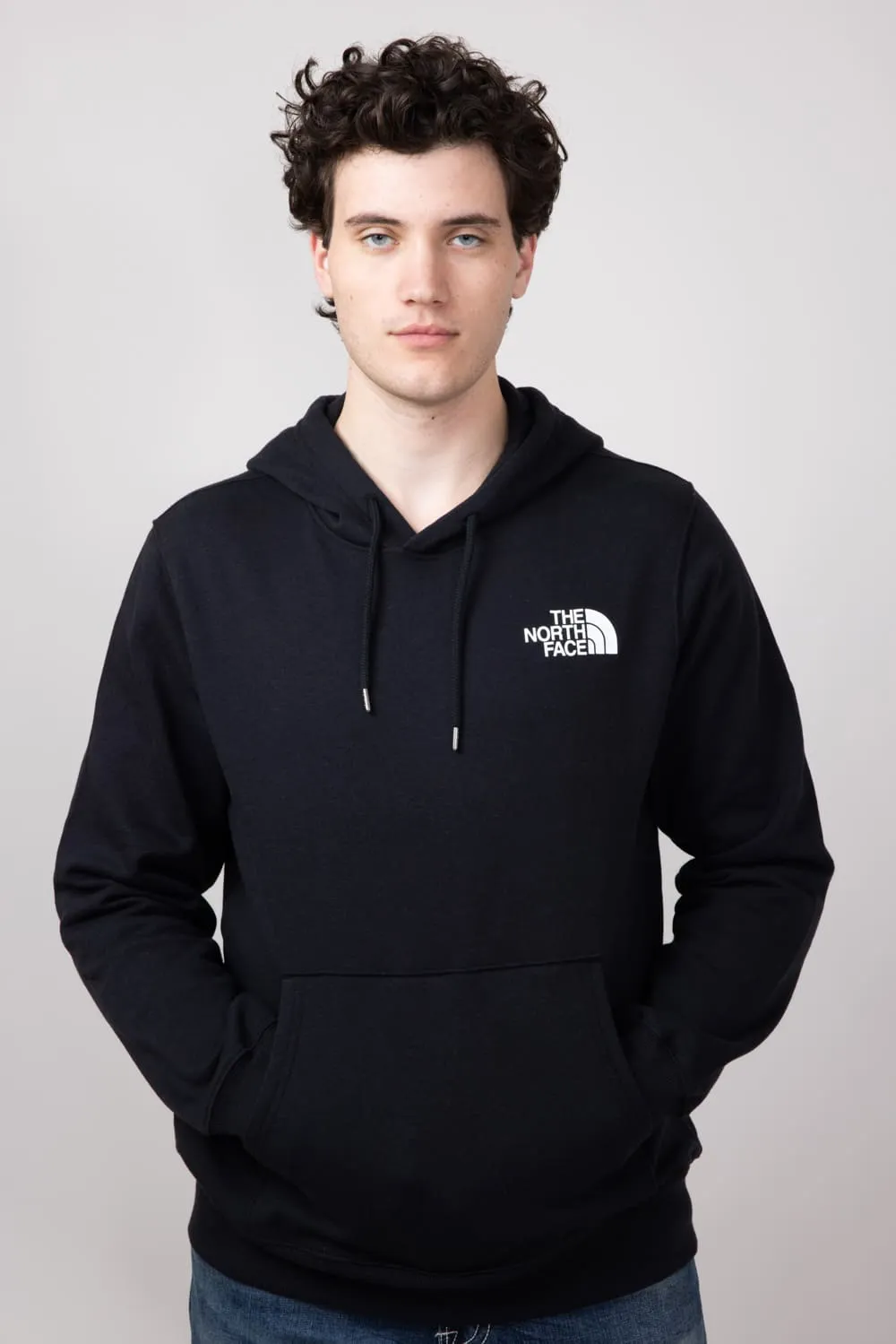 The North Face Box Logo Hoodie for Men in Black/Blue | NF0A7UNS-ODY-BLK