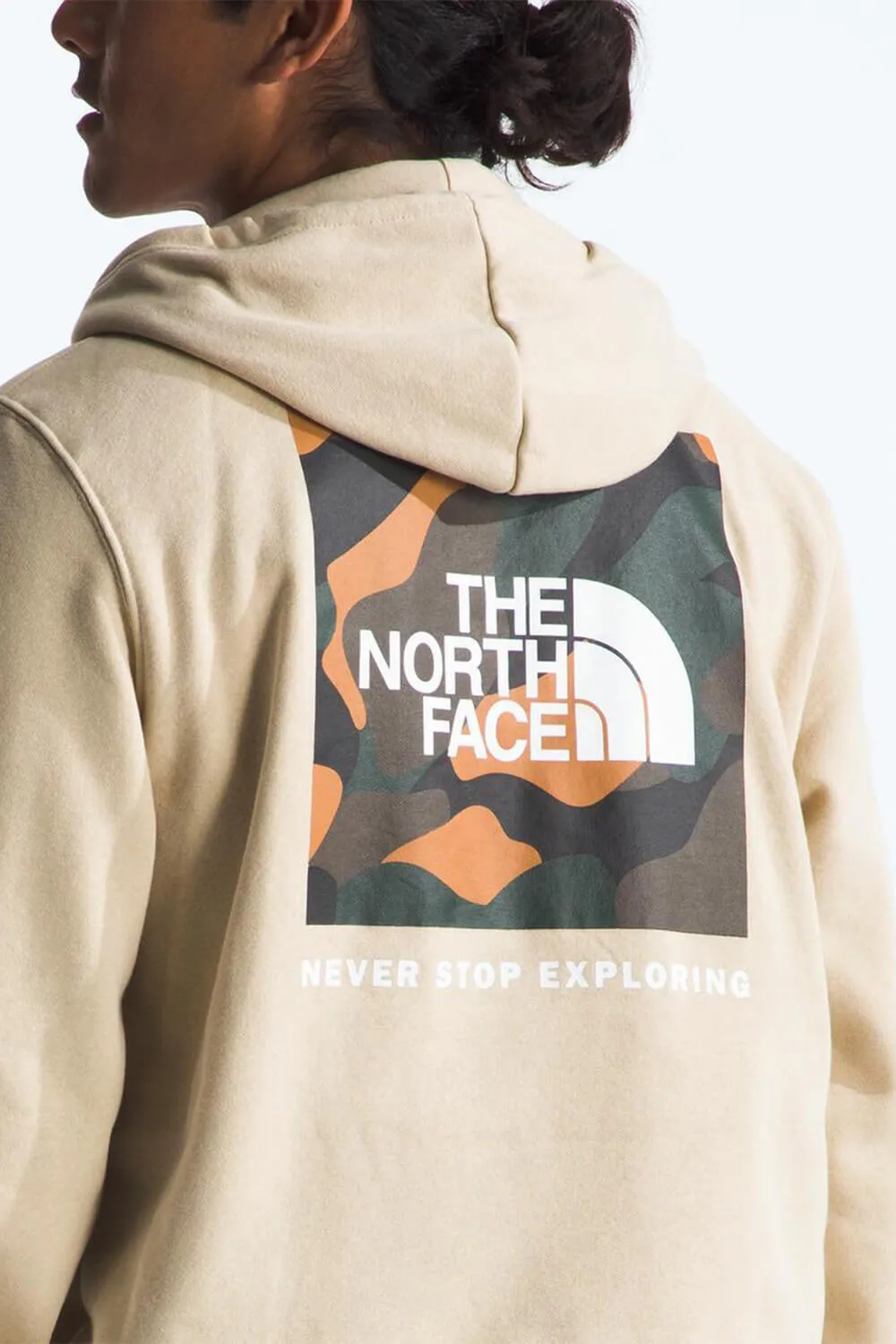 The North Face Box Logo Hoodie for Men in Gravel | NF0A7UNS-8X2-TAN