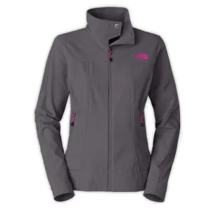THE NORTH FACE CALENTITO SOFTSHELL - GREY WITH HOT PINK DETAILS - SIZE XS