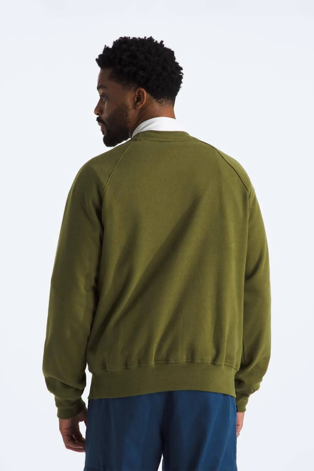 The North Face Evolution Crewneck for Men in Forest Olive | NF0A86WA-PIB-GRN