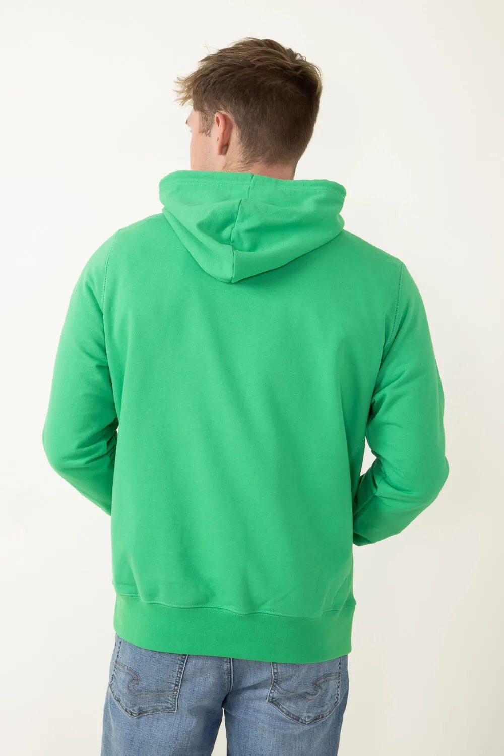 The North Face Heritage Patch Hoodie for Men in Green | NF0A7UNU-PO8