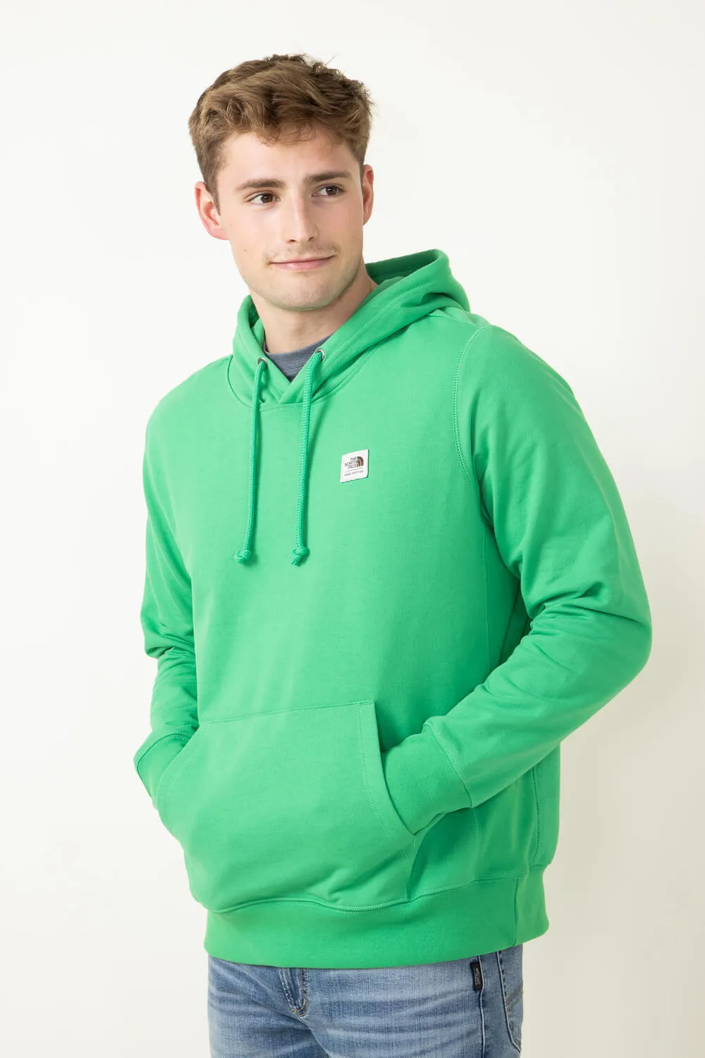 The North Face Heritage Patch Hoodie for Men in Green | NF0A7UNU-PO8
