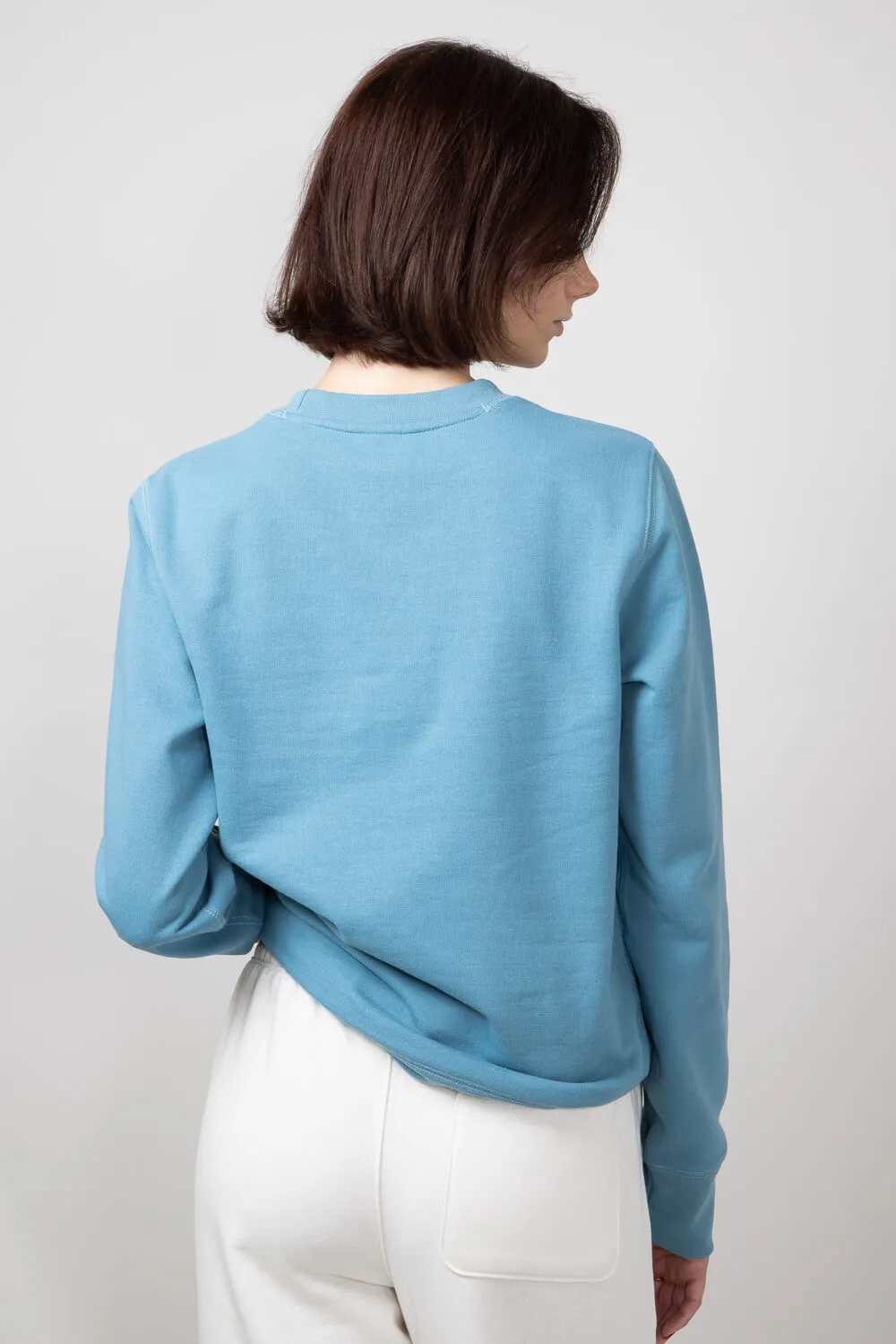 The North Face Heritage Patch Sweatshirt for Women in Algae Blue | NF0A7UOO-6IM