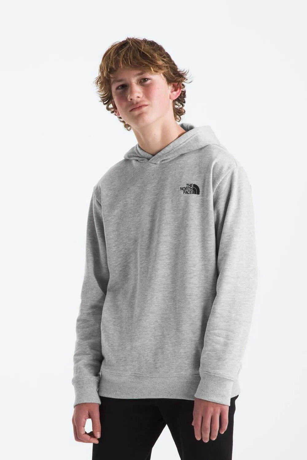 The North Face Teen Snow Camp Fleece Hoodie for Big Kids in Light Grey Heather | NF0A8B1T-DYX