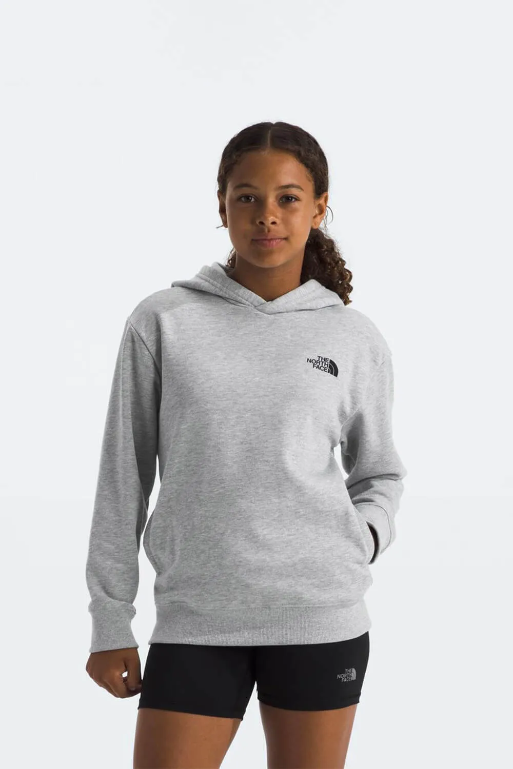 The North Face Teen Snow Camp Fleece Hoodie for Big Kids in Light Grey Heather | NF0A8B1T-DYX