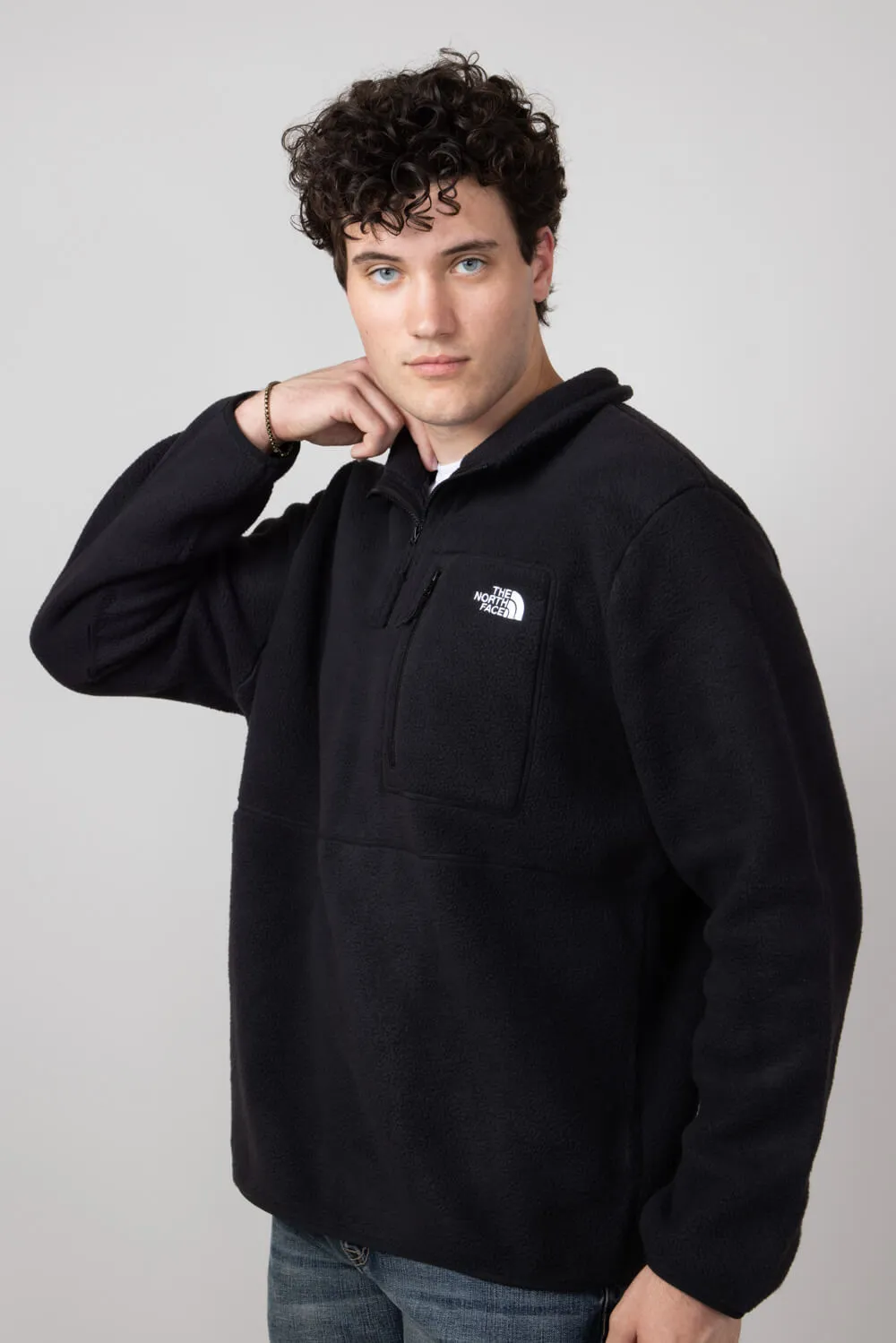The North Face Yumiori Fleece Quarter Zip for Men in Black | NF0A883S-KX8-BLK