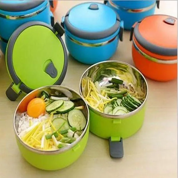Thermal Insulated Lunch Box Picnic Storage Mess Tin Food Jar Multi layer Stainless Steel For Students Outdoor Camping