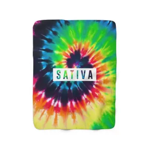 Tie-Dye SATIVA Sherpa Fleece Blanket