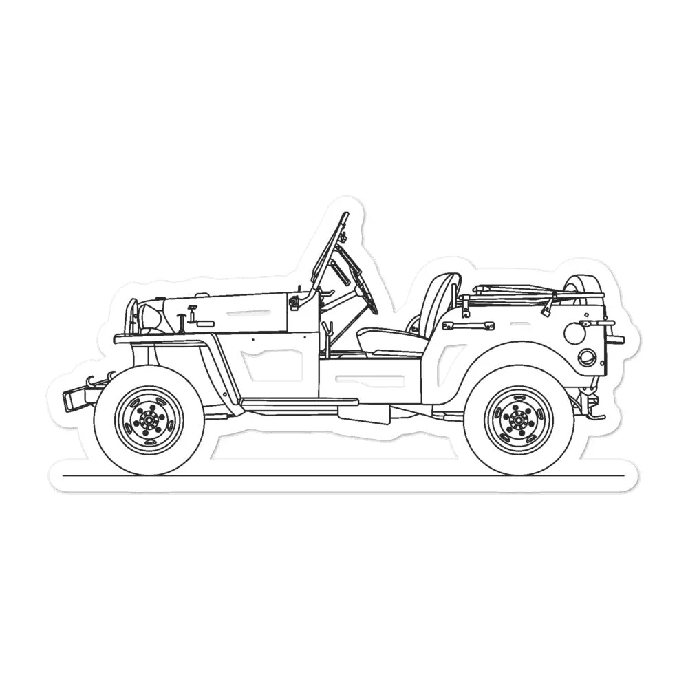 Toyota Land Cruiser BJ Silhouette Sticker