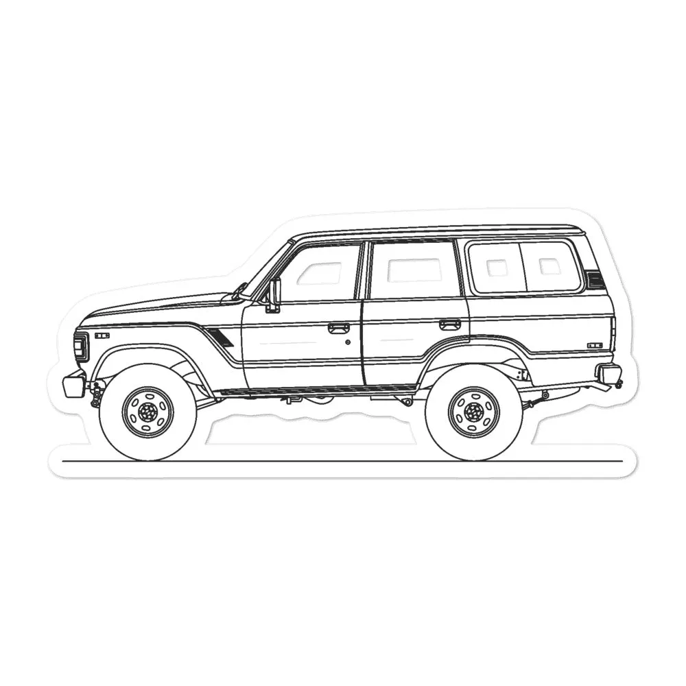 Toyota Land Cruiser J60 Outline Sticker