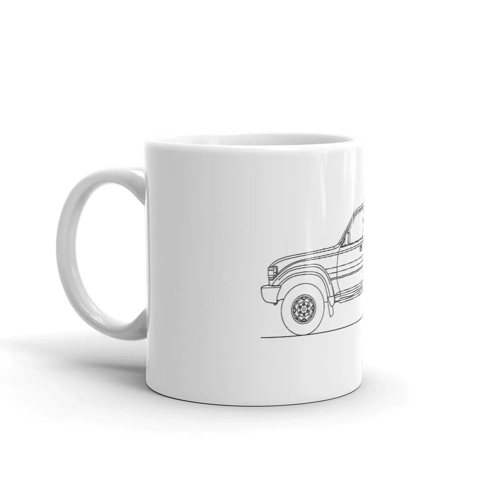 Toyota Land Cruiser J80 Outline Mug