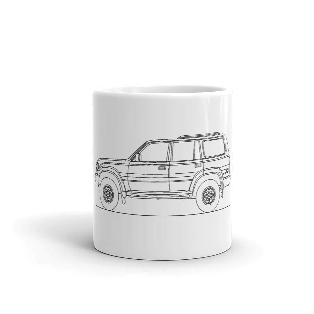 Toyota Land Cruiser J80 Outline Mug