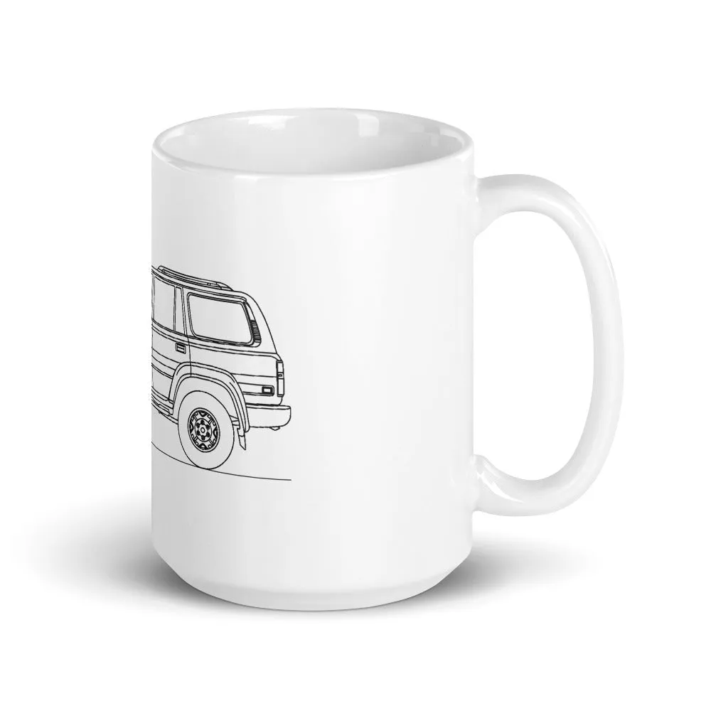 Toyota Land Cruiser J80 Outline Mug
