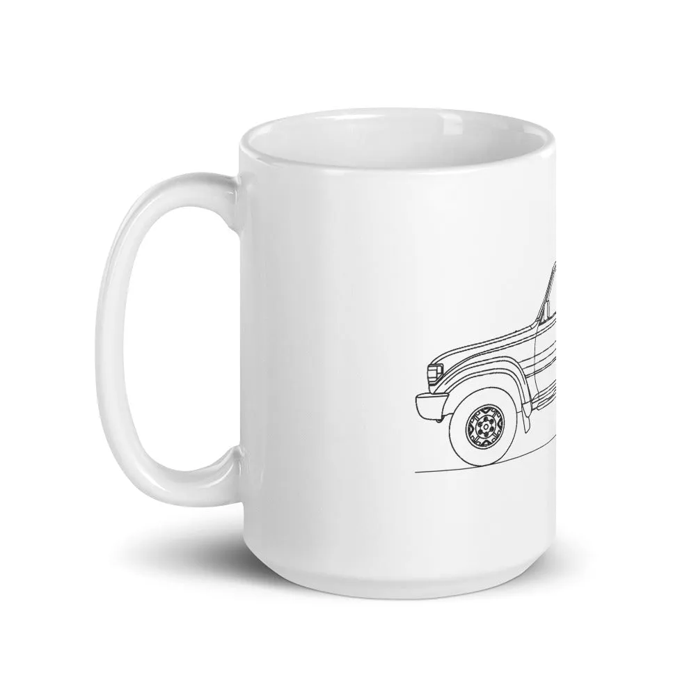 Toyota Land Cruiser J80 Outline Mug