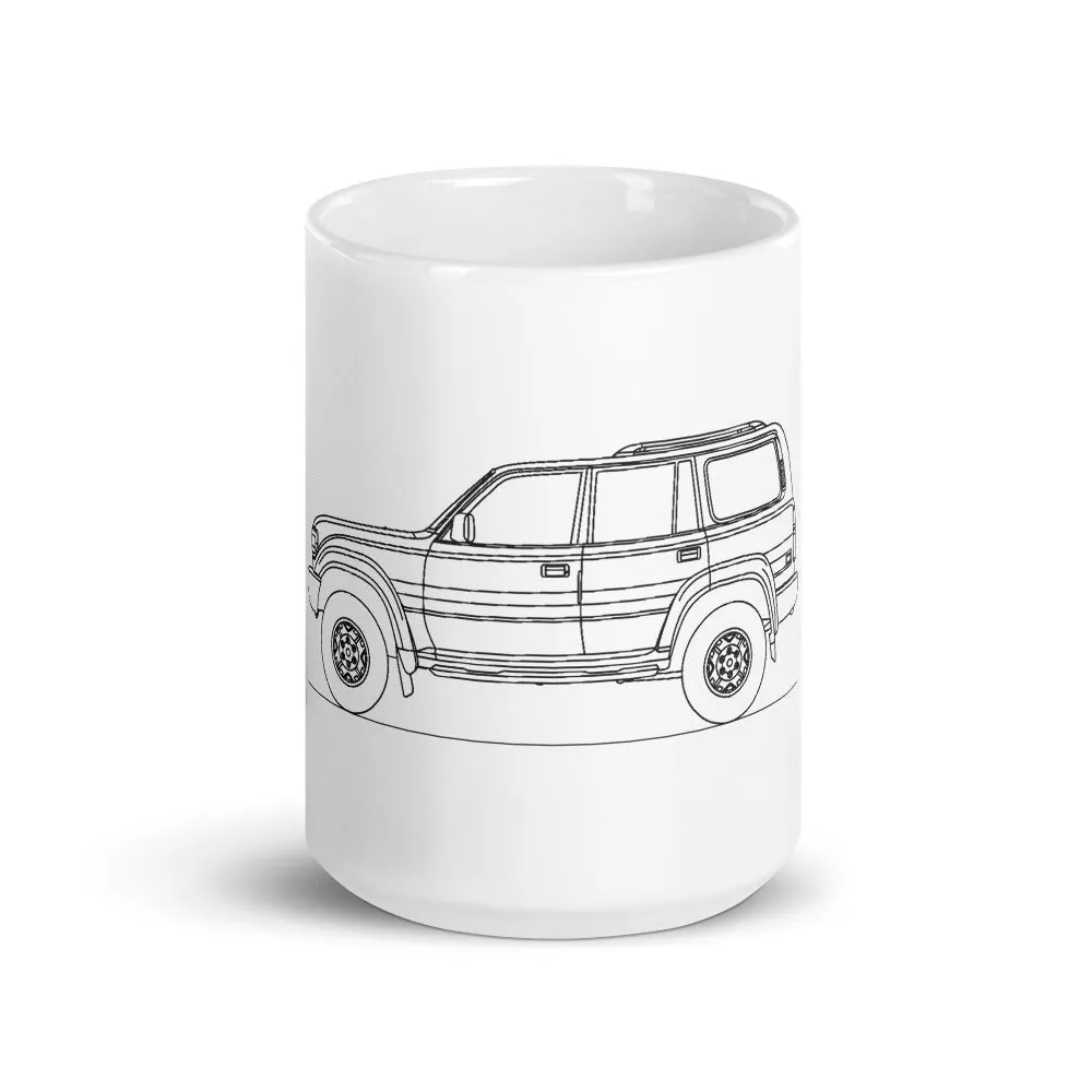 Toyota Land Cruiser J80 Outline Mug