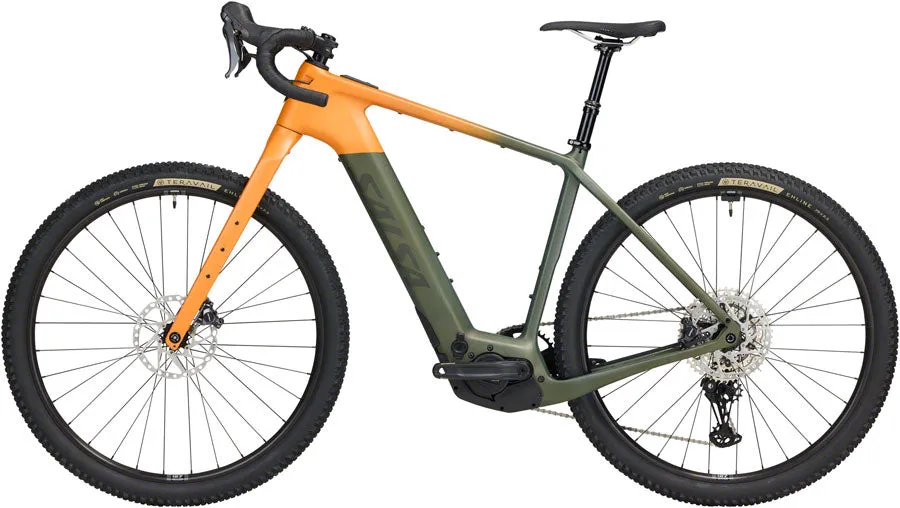Tributary C GRX 820 Ebike - Dark Pine/Terra Orange