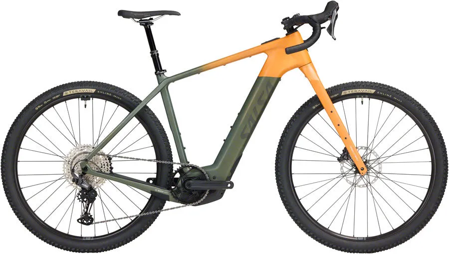 Tributary C GRX 820 Ebike - Dark Pine/Terra Orange