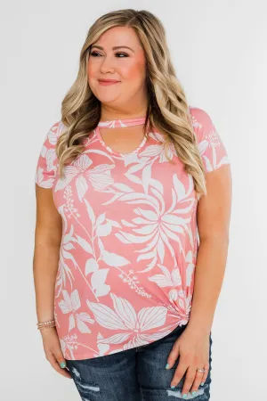 Tropical Adventure Knot Top- Pink