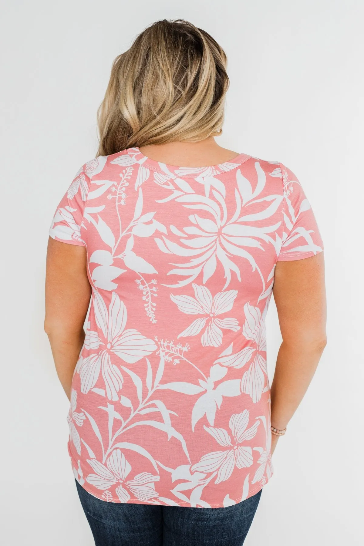 Tropical Adventure Knot Top- Pink