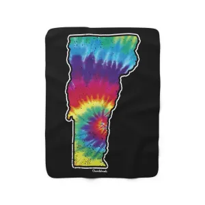 Vermont Tie Dye Sherpa Fleece Blanket