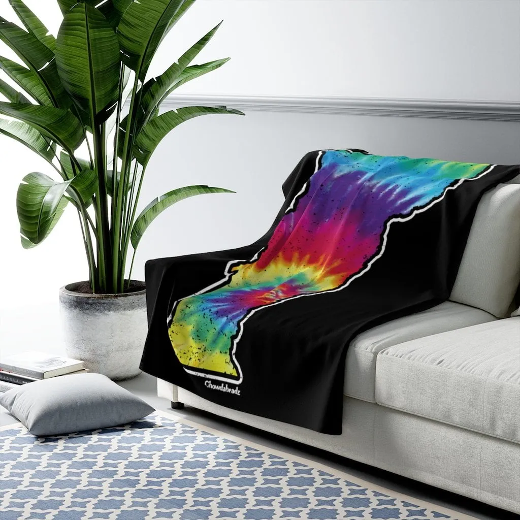 Vermont Tie Dye Sherpa Fleece Blanket