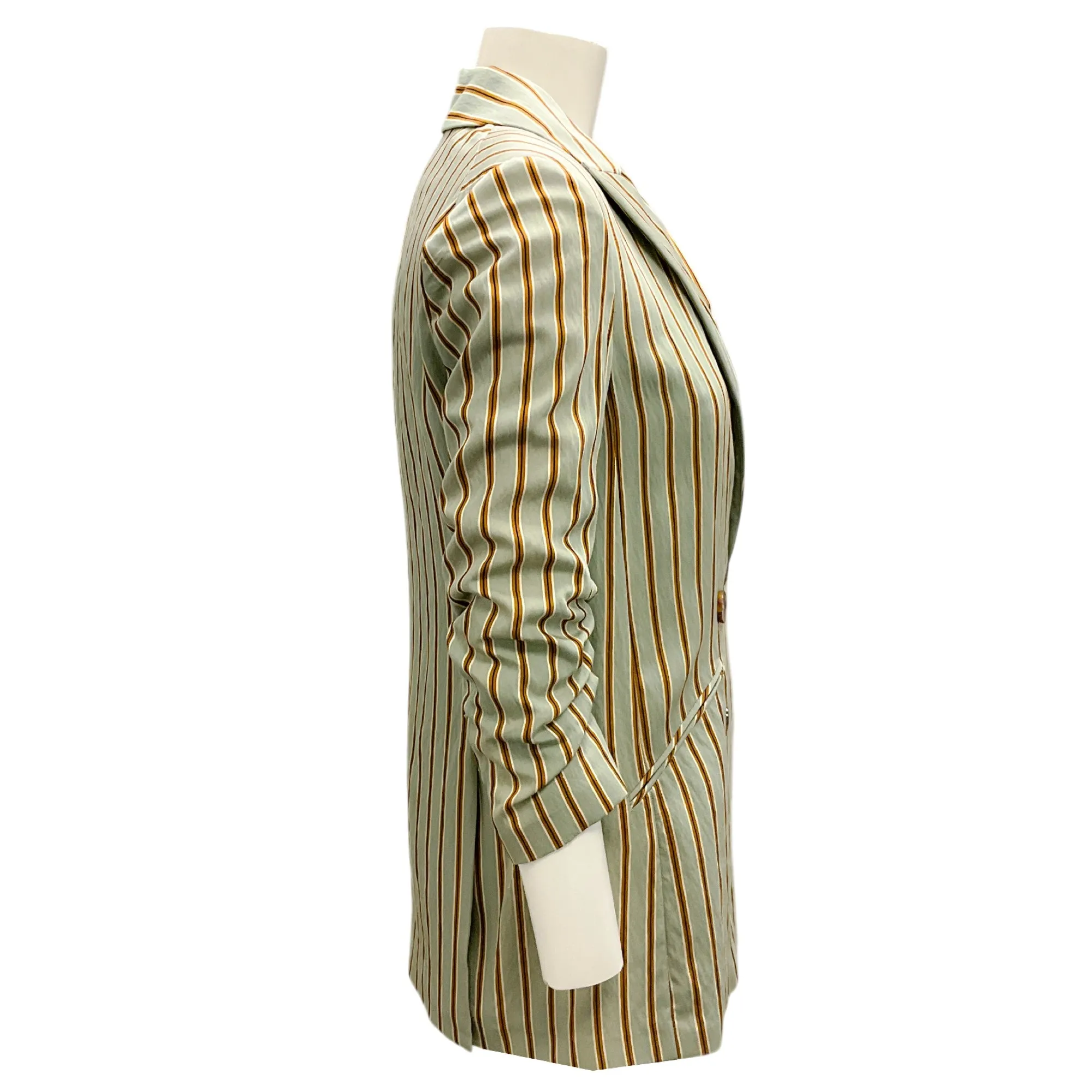 Veronica Beard Seafoam Multi Kiernan Striped Dickey Jacket