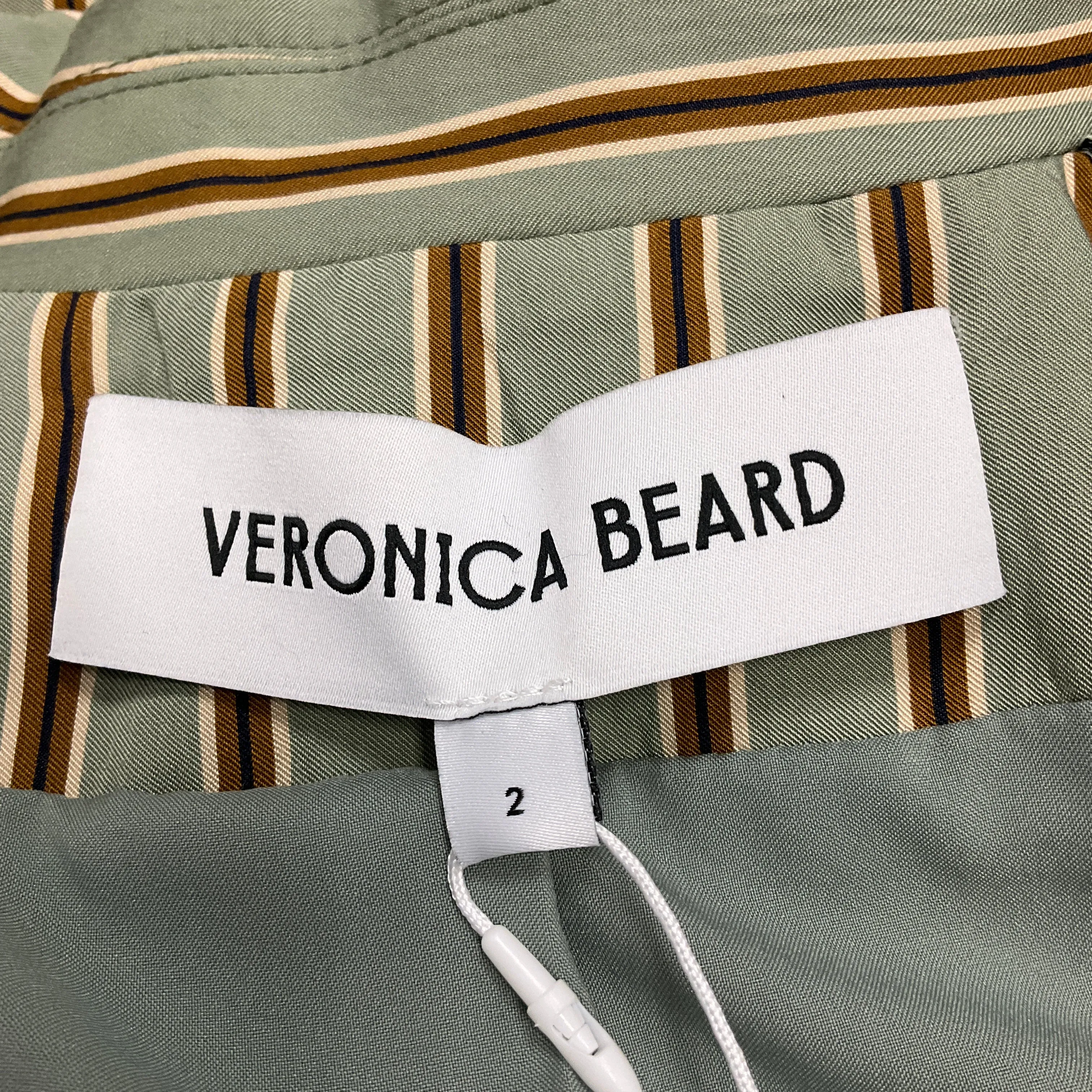 Veronica Beard Seafoam Multi Kiernan Striped Dickey Jacket