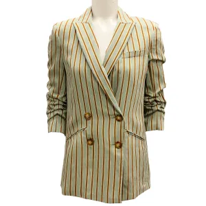 Veronica Beard Seafoam Multi Kiernan Striped Dickey Jacket