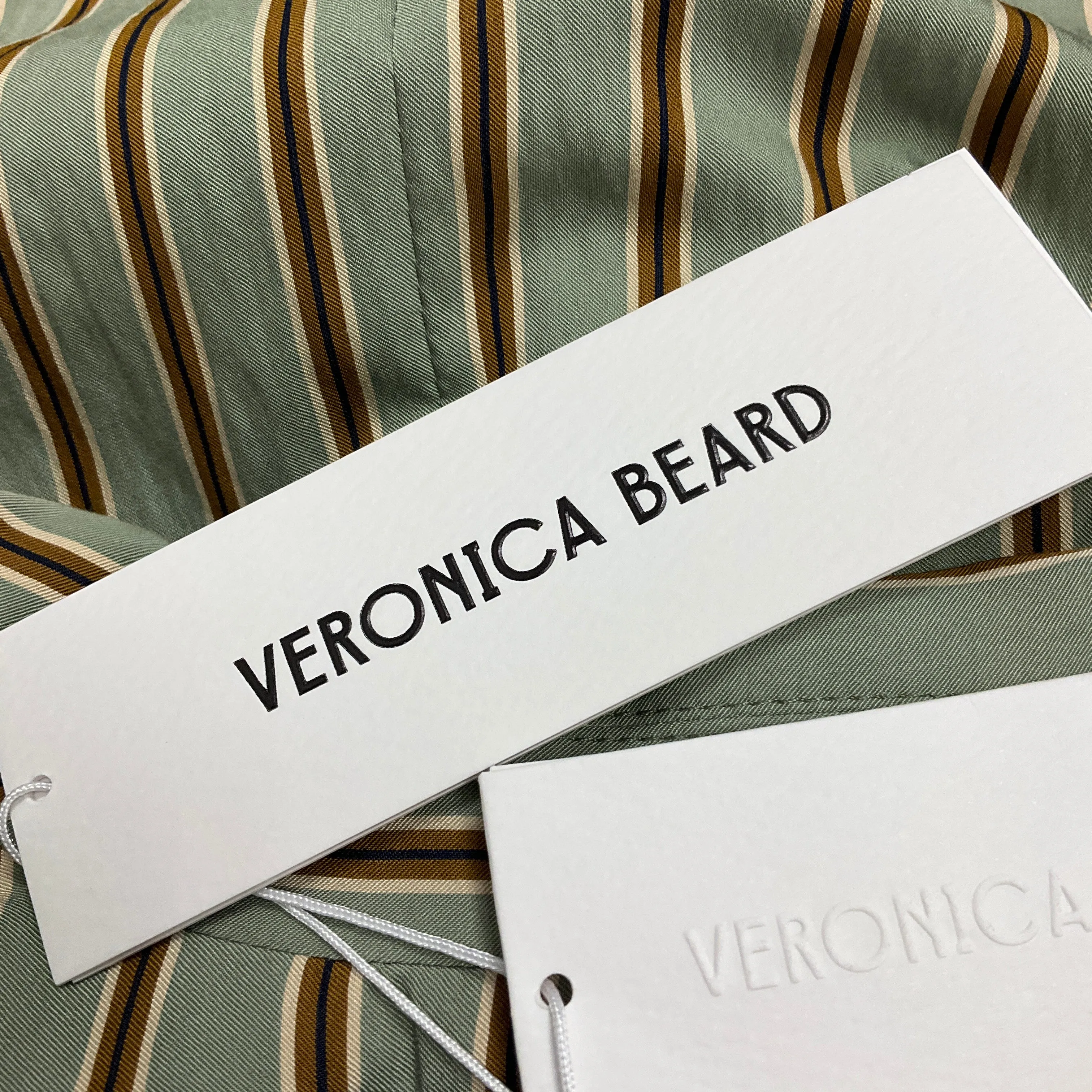 Veronica Beard Seafoam Multi Kiernan Striped Dickey Jacket