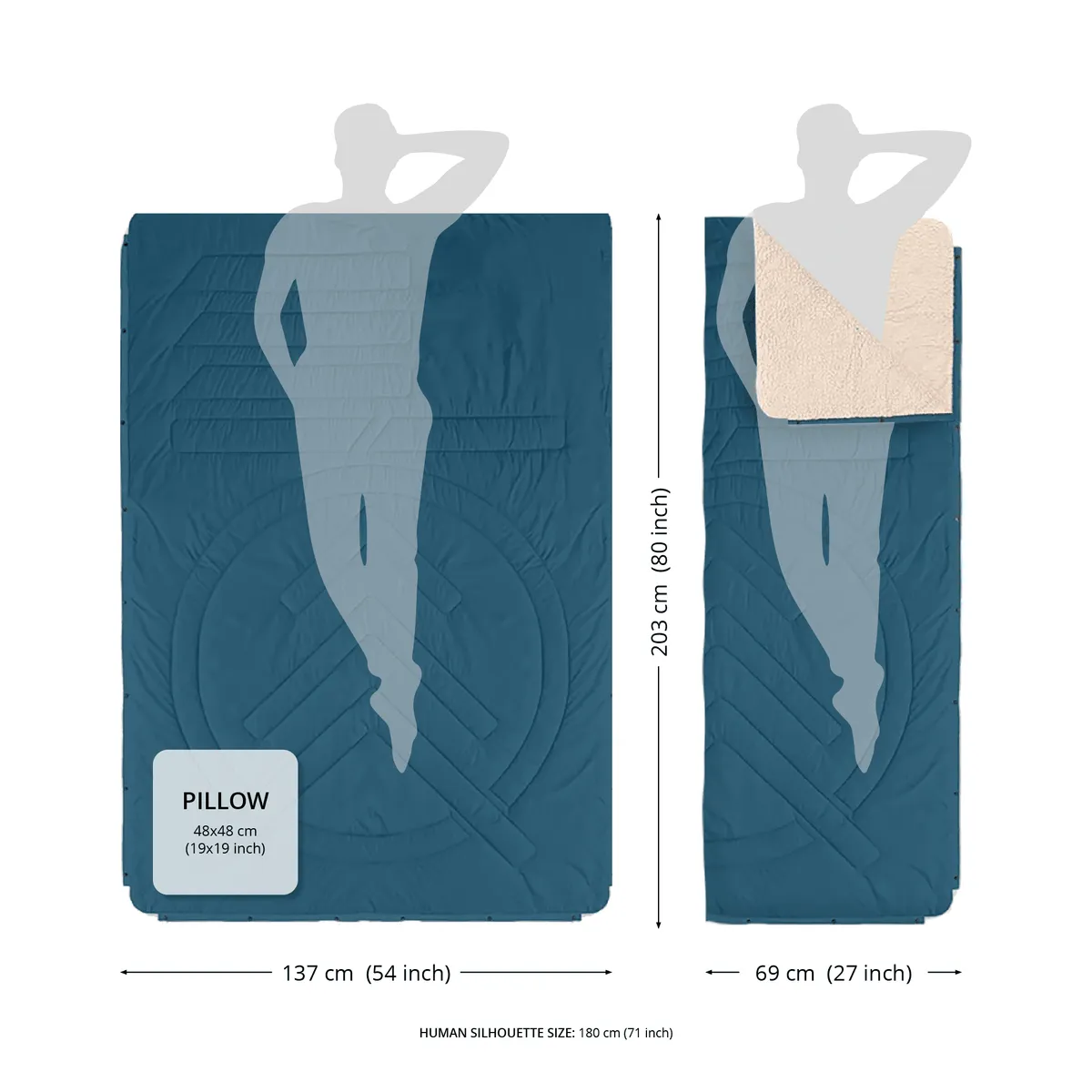 VOITED CloudTouch® Indoor/Outdoor Camping Blanket - Blushing Peach