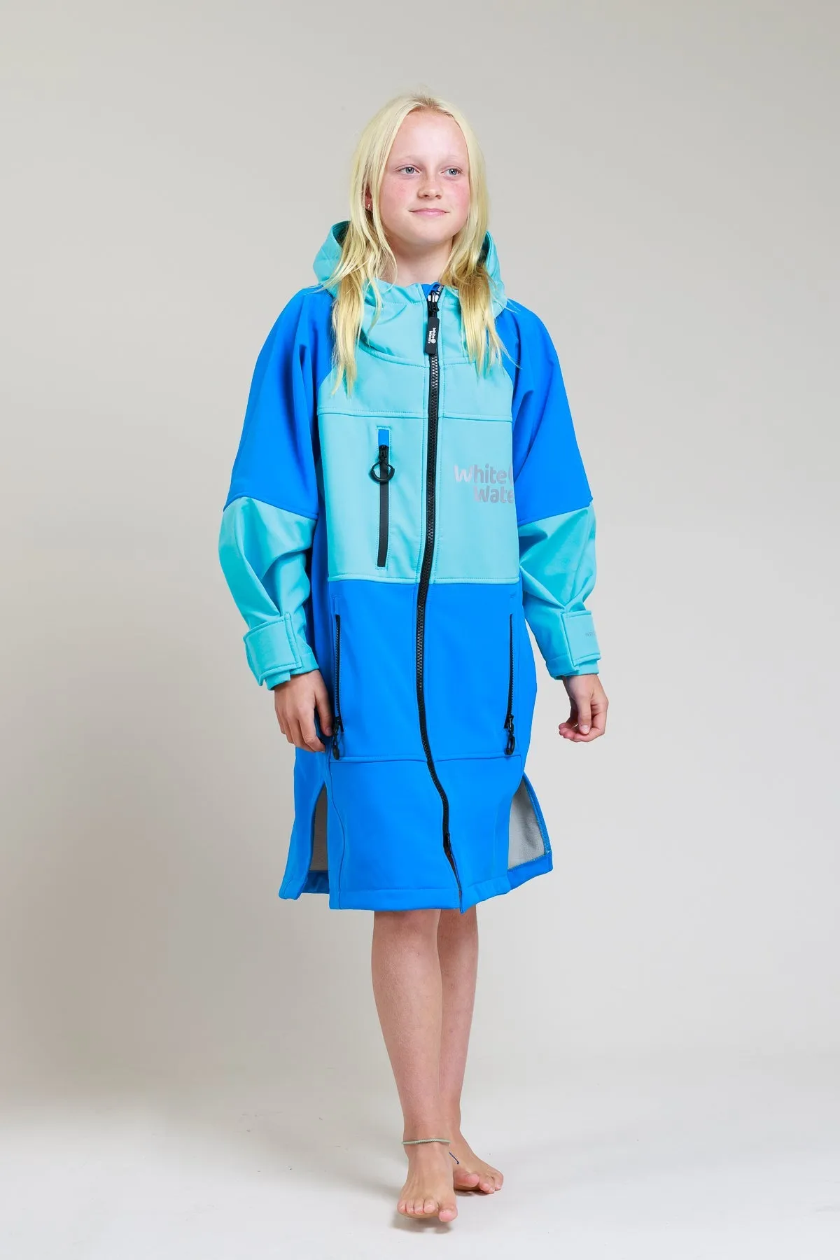 White Water Kids Soft Shell Robe - Cobalt Blue