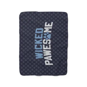 Wicked Pawesome Sherpa Fleece Blanket