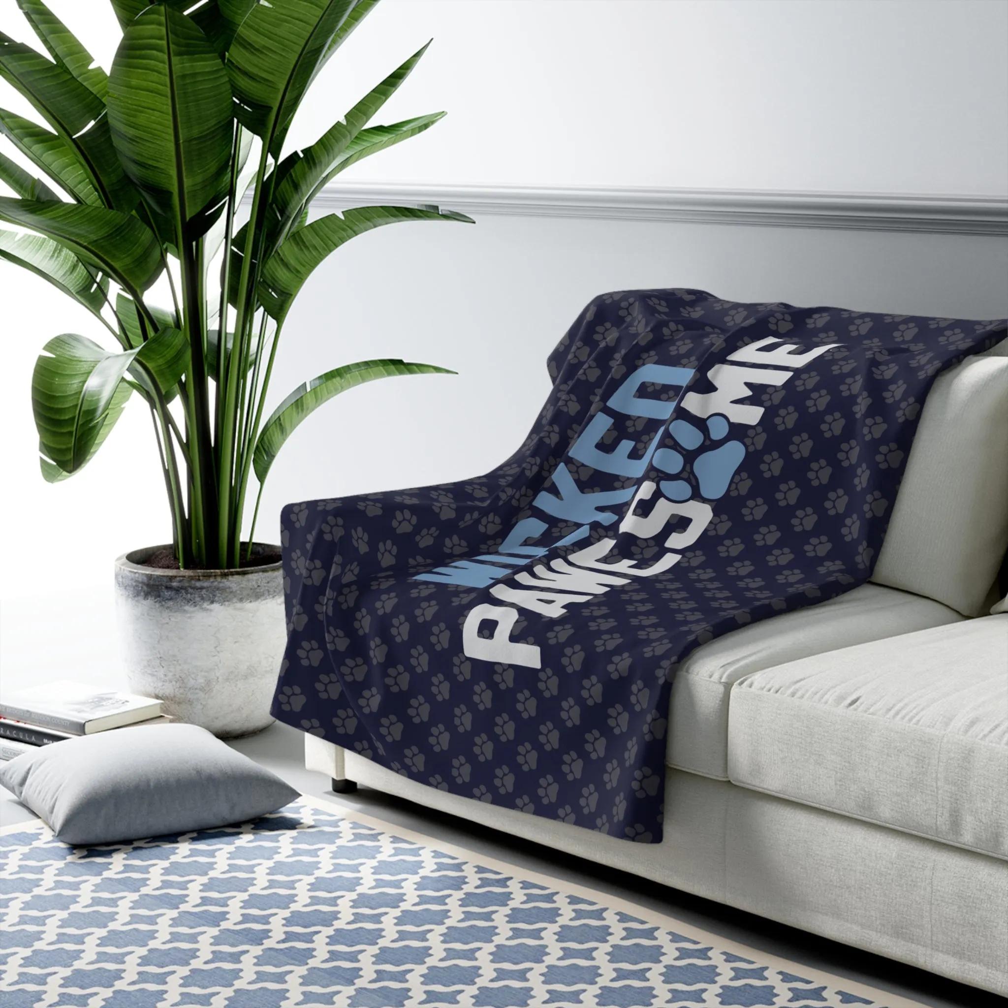 Wicked Pawesome Sherpa Fleece Blanket