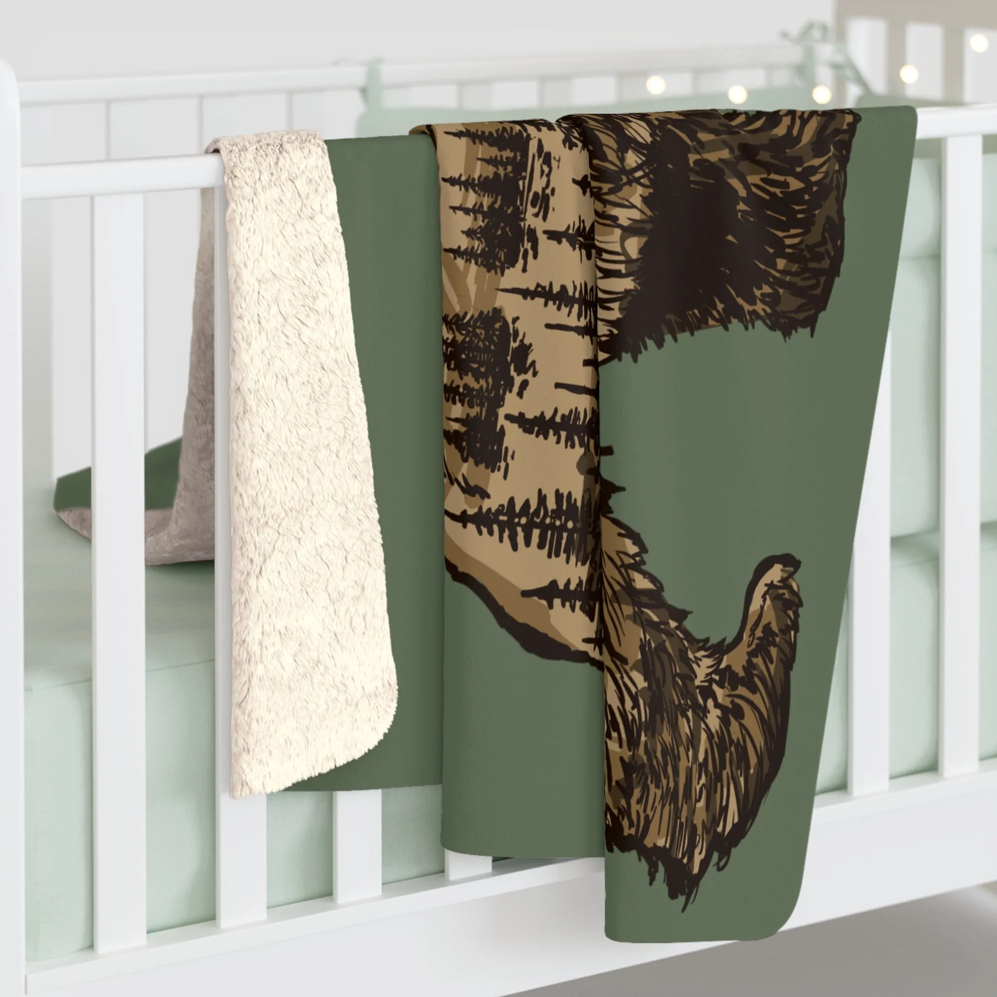 Wild Side Bear Sherpa Fleece Blanket