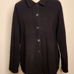 Women's L.L.BEAN black polartek button-down fleece shacket