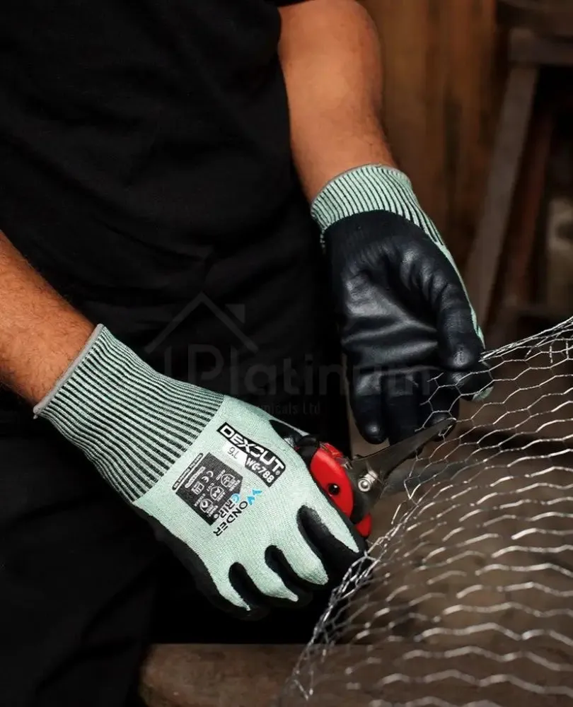 Wonder Grip WG-788 DEXCUT® - Cut & Heat Resistant Gloves (Nitrile Palm) - ISO Cut Level D